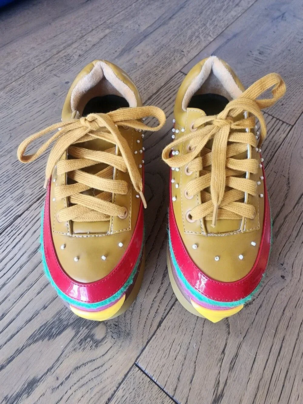 Dolls kill hamburger sneakers size 6 - Picture 2 of 4